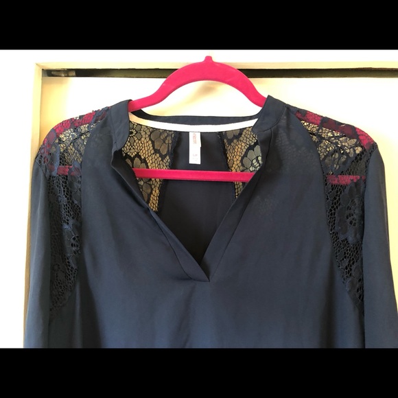 Xhilaration Navy Blue Blouse - Picture 2 of 4